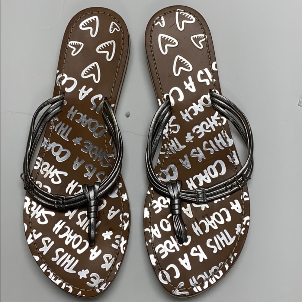 Coach flip flops